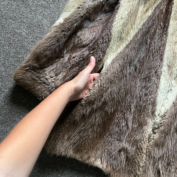 Vintage Jay Lennad Furs Two Toned Genuine Fur Coat Jacket Satin Lining Women S/M - Picture 7 of 14